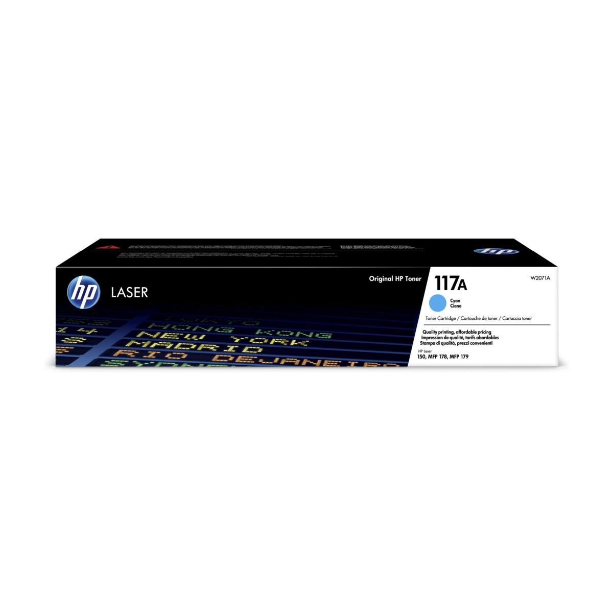 Toner Originale (W2071A, 117A) HP Color Laser MFP 178nw (0,7K) CIANO