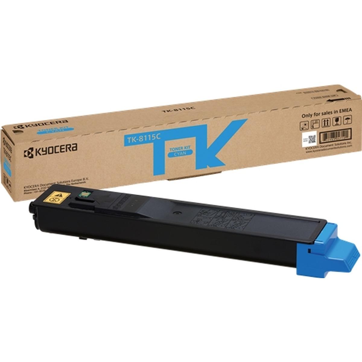 Toner Originale (TK-8115C, 1T02P3CNL0) KYOCERA M8124cidn (6K) CIANO
