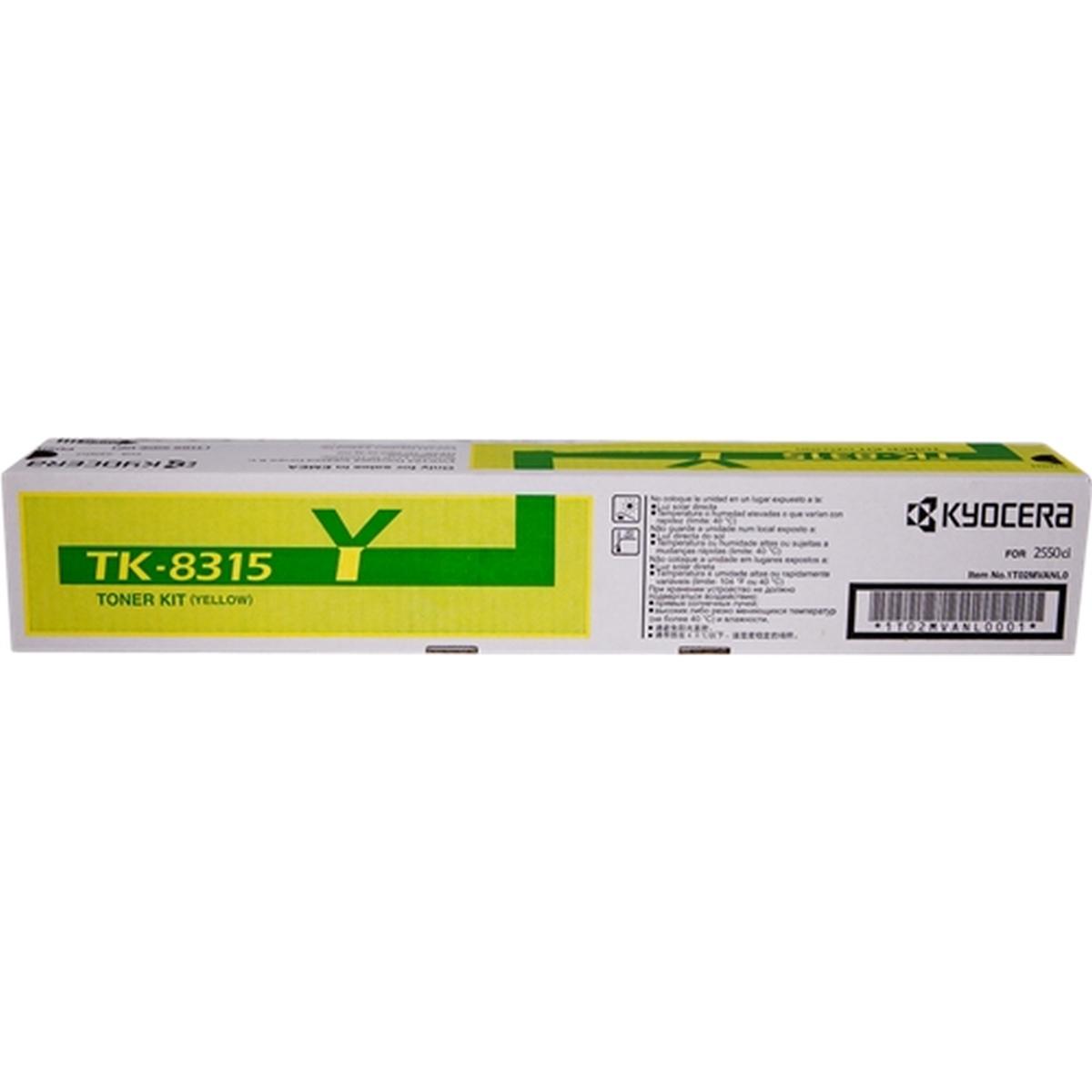 Toner Originale (TK-8315Y, 1T02MVANL0) KYOCERA 2550CI (6K) GIALLO