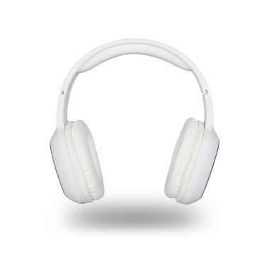 Cuffie wireless Bluetooth NGS Artica Pride - Microfono integrato - Archetto regolabile - Auricolari imbottiti - Autonomia fino a 7 ore - Batteria 180mAh - Colore bianco