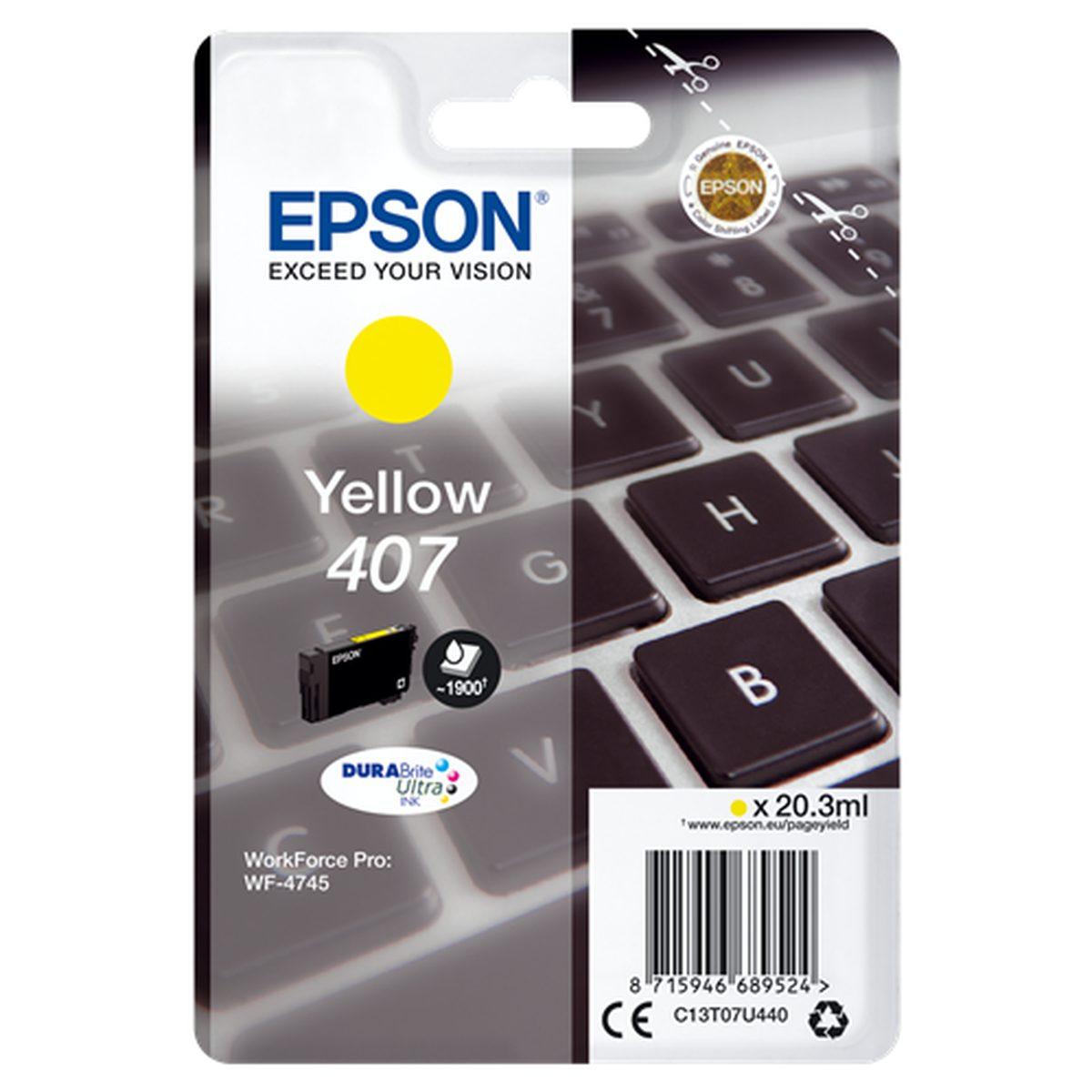 Cartuccia Originale (C13T07U440, 407) EPSON WF-4745 (1,9K) GIALLO