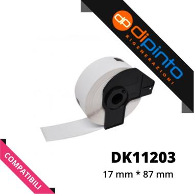 Etichette Compatibili per BROTHER P-Touch (DK-11203) (17x87) (300pz)