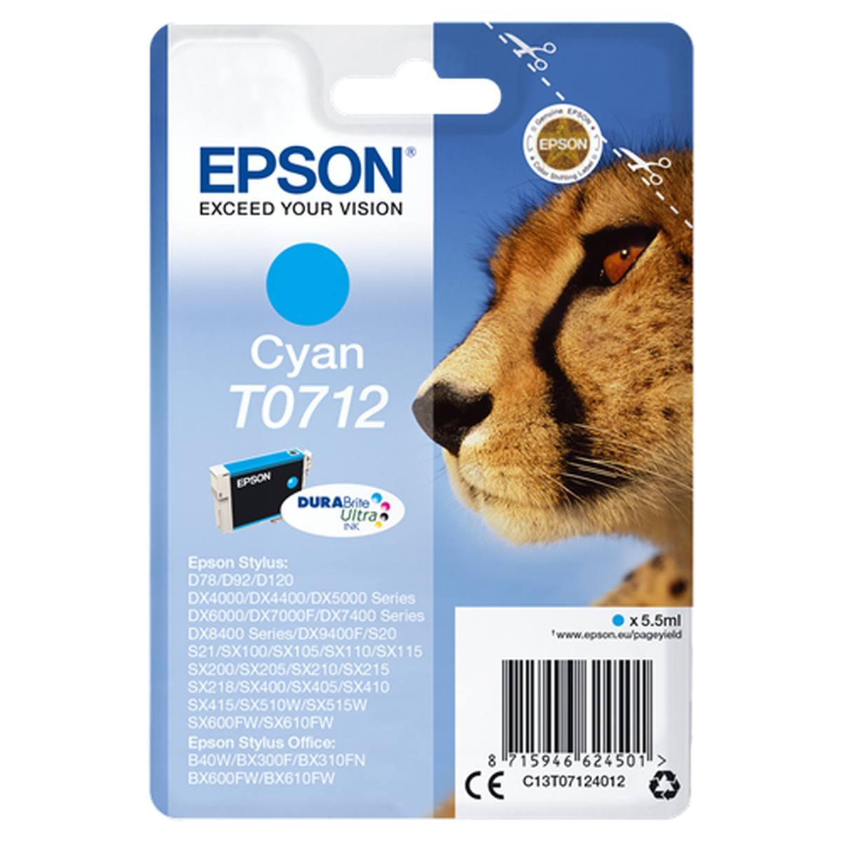 Cartuccia Originale (T0712) Epson Stylus D78 | CIANO