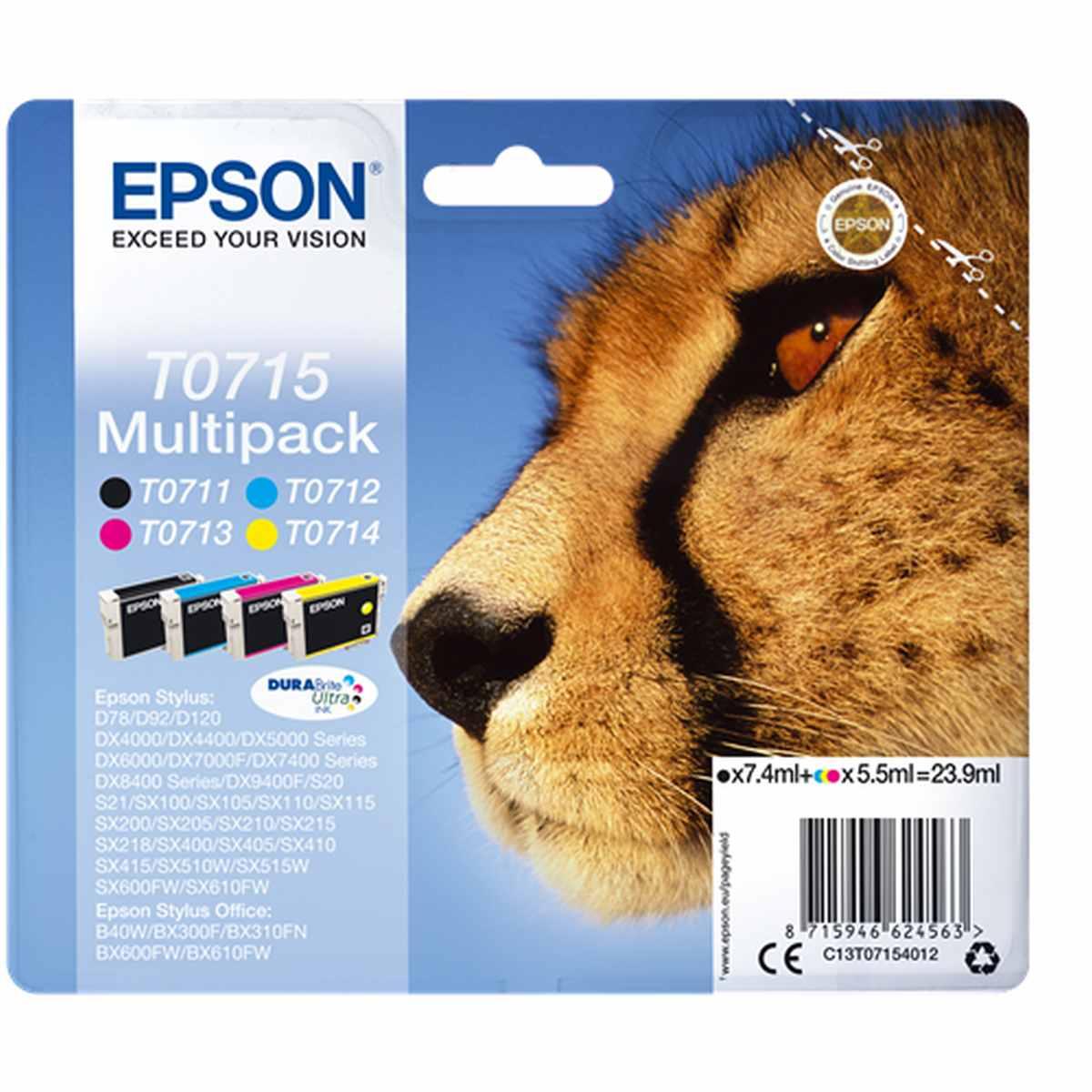 Multipack Originale (T0715) Epson Stylus D78 | 1x4pz KCMY