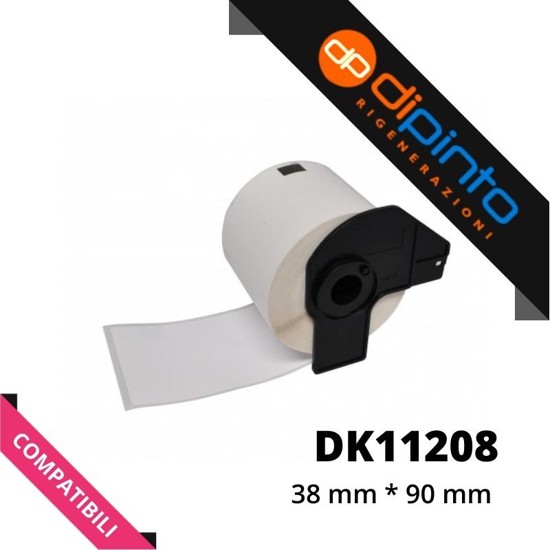 Etichette Compatibili per BROTHER P-Touch (DK-11208) (38x90) (400pz)