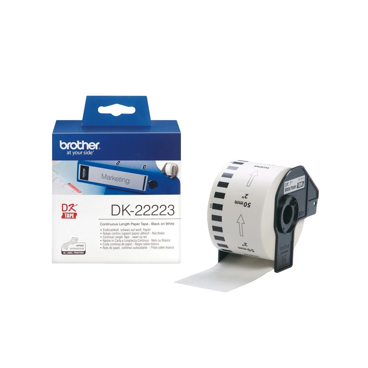 Etichette Originali BROTHER P-Touch (DK-22223) (50x30.48mt) modulo continuo