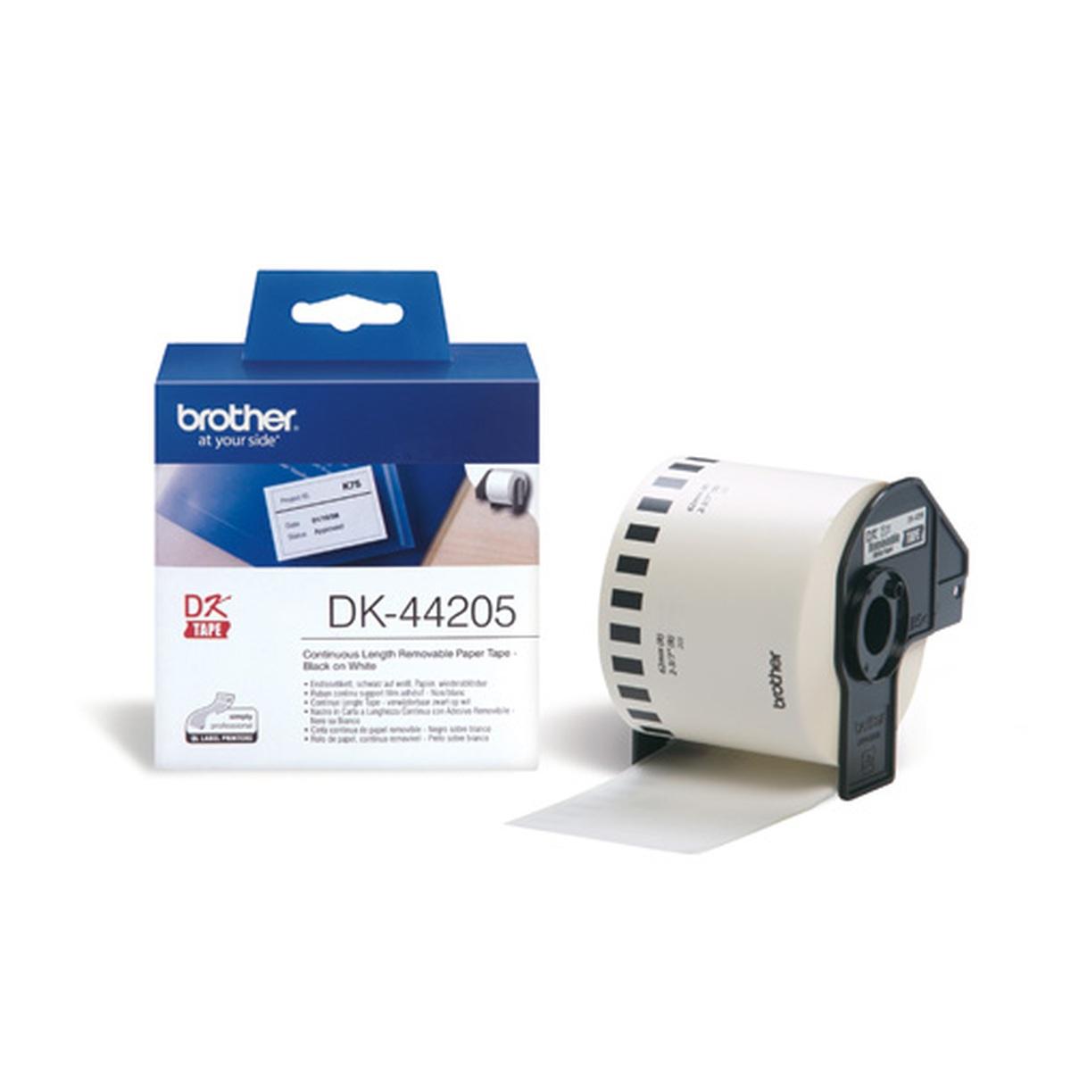 Etichette Originali Rimovibili BROTHER P-Touch (DK-44205) (62x30.48mt)