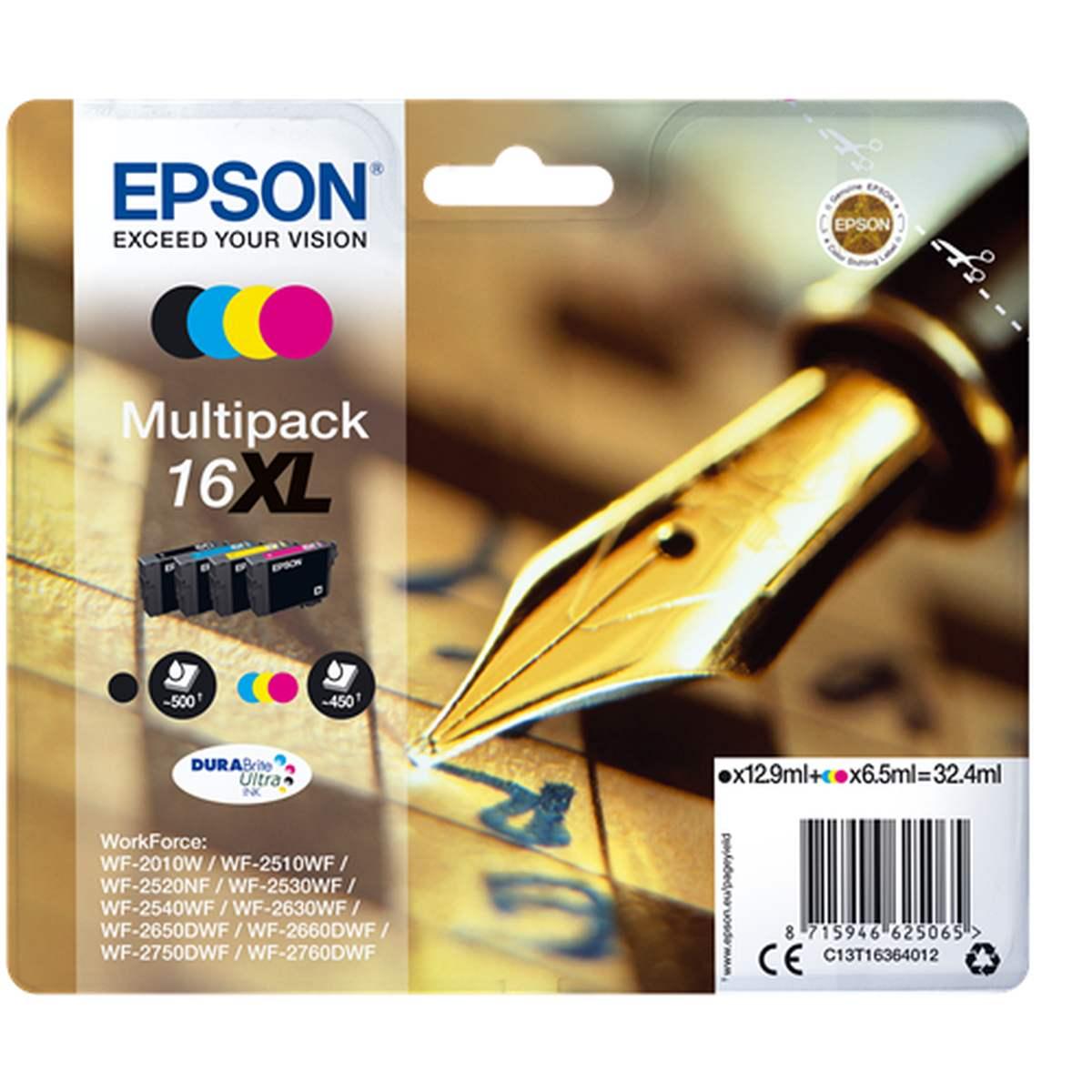 Multipack Originale (T1636) Epson WF-2010W | KCMY XL