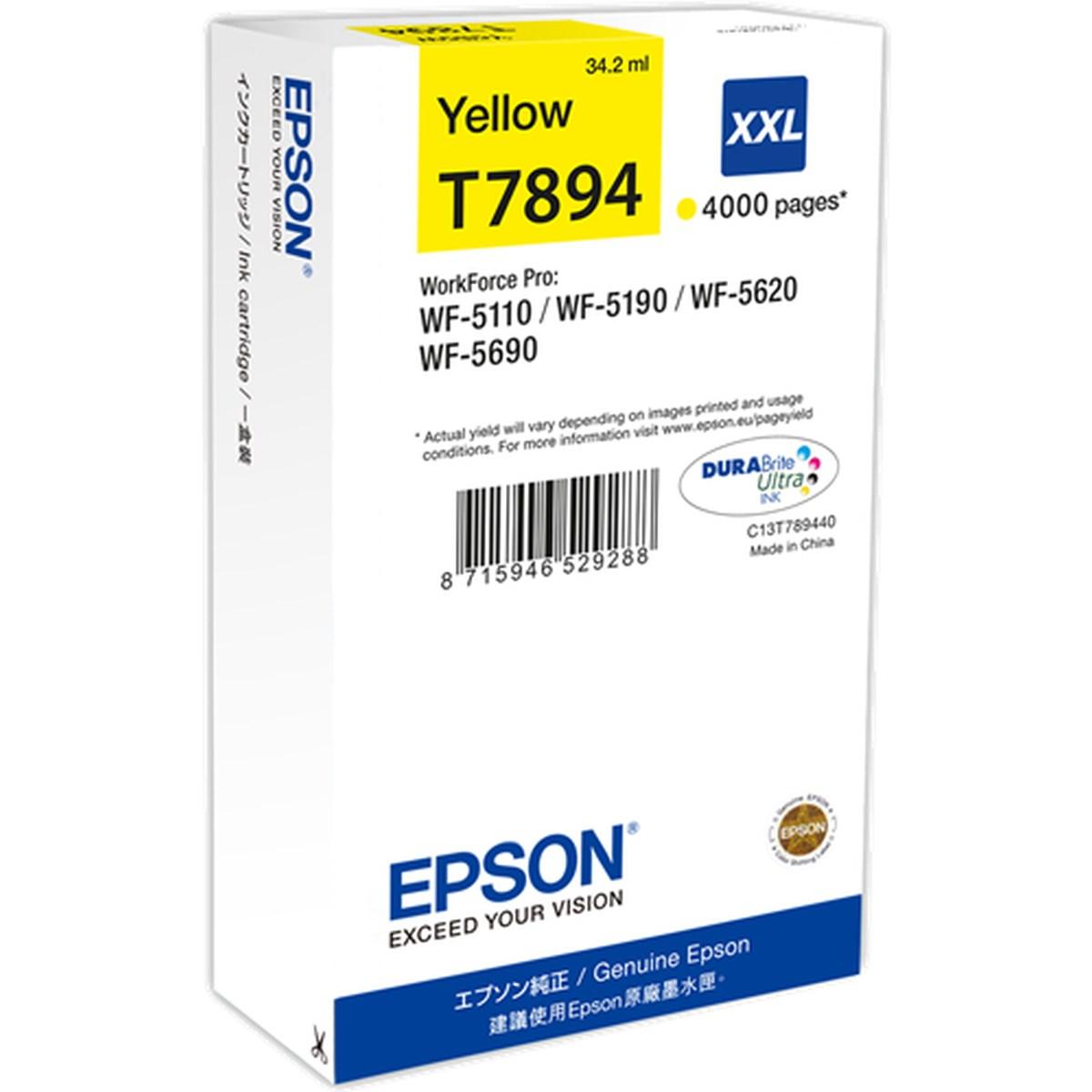Cartuccia Originale Epson (T7894) WorkForce Pro WF5620DWF | 34ml | GIALLO