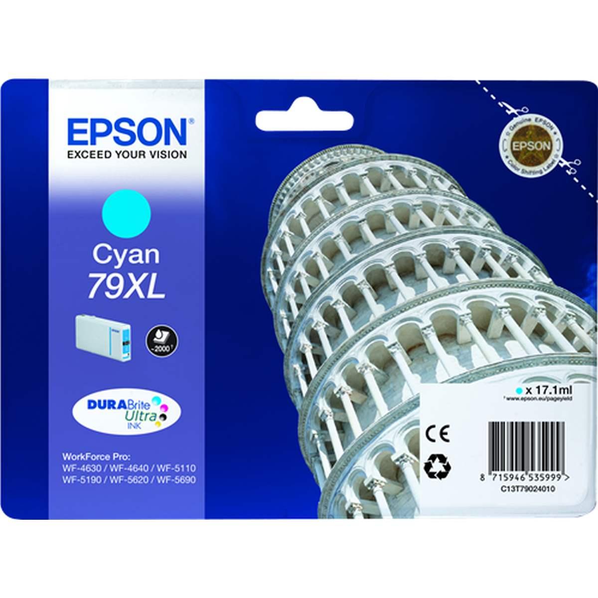 Cartuccia Originale Epson (T7902, 79XL) WorkForce WF4630DWF - CIANO