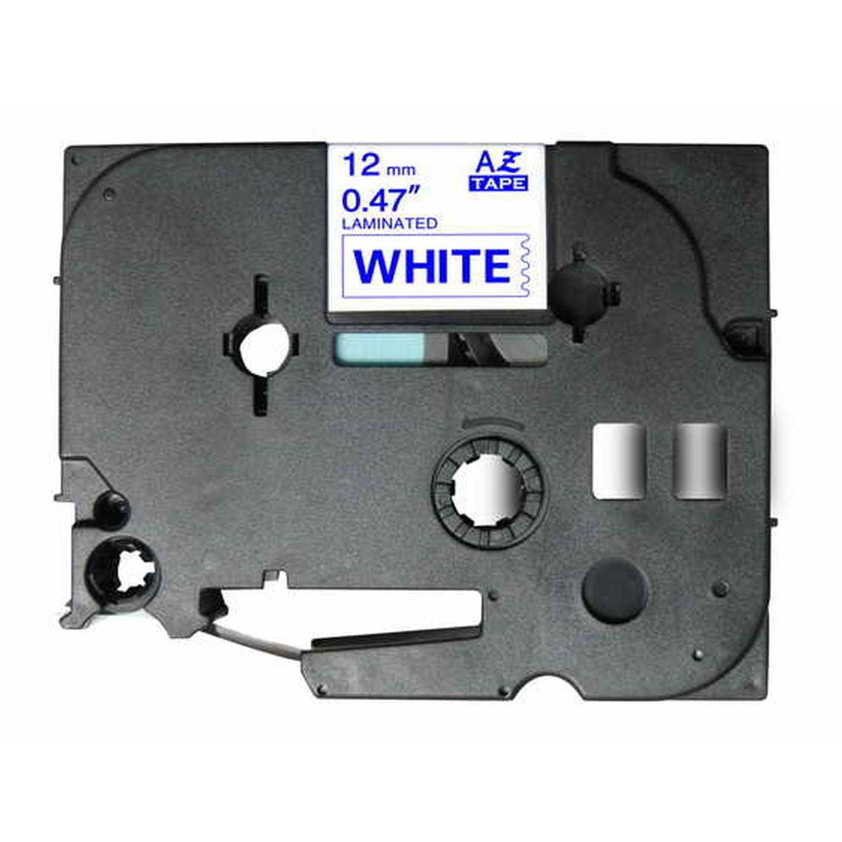 Nastro Compatibile Laminato Blu su Bianco (12mm X 8m) per BROTHER TZe-233