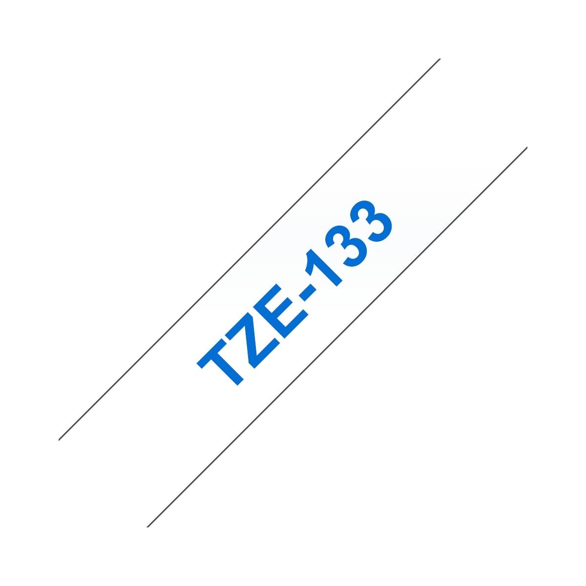 Nastro Compatibile Laminato Blu su Trasparente (12mm X 8m) per BROTHER TZe-133