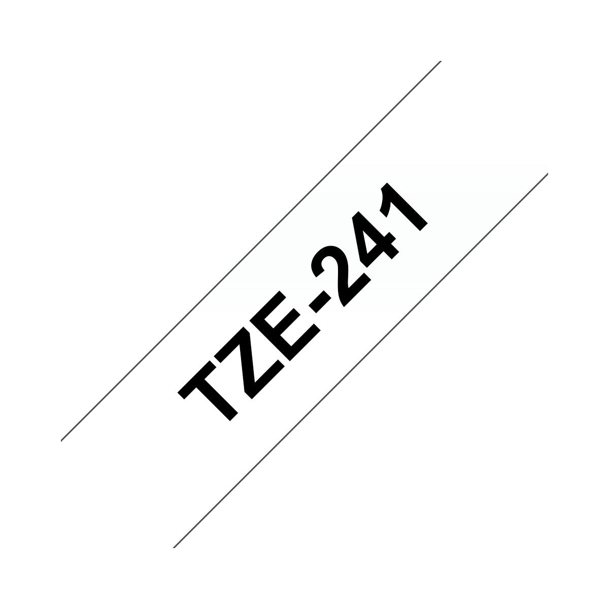 Nastro Compatibile Laminato Nero su Bianco (18mm X 8m) per BROTHER TZe-241