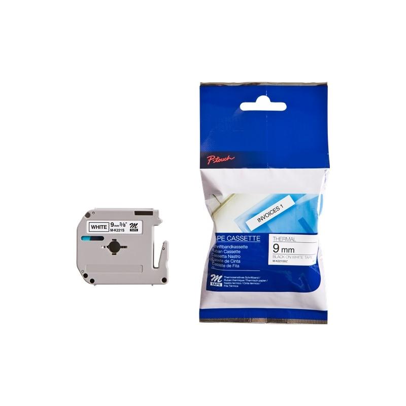 Nastro Compatibile Nero su Bianco (9mm X 8m) per BROTHER M-K221SBZ, M-K221S