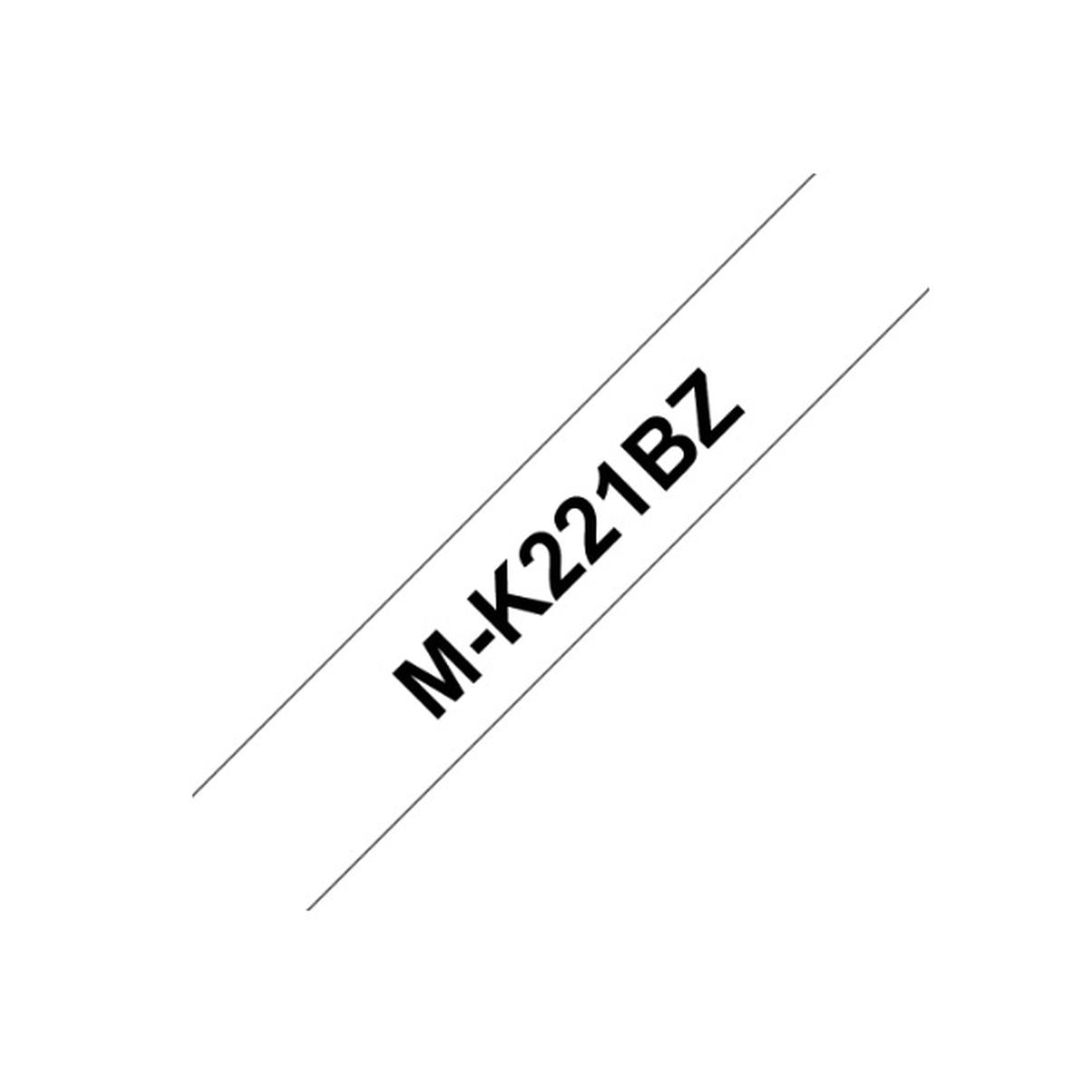 Nastro Compatibile Nero su Bianco (9mm X 8m) per BROTHER M-K221SBZ, M-K221S