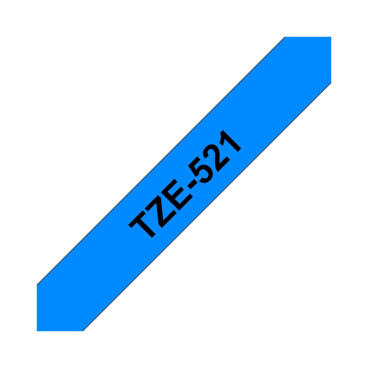Nastro Compatibile Laminato Nero su Blu (9mm X 8m) per BROTHER TZe-521