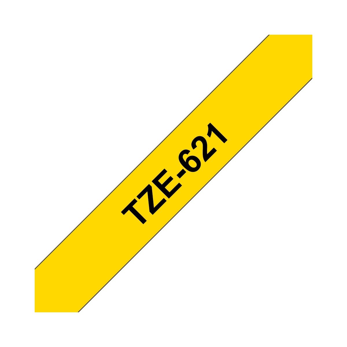 Nastro Compatibile Laminato Nero su Giallo (9mm X 8m) per BROTHER TZe-621