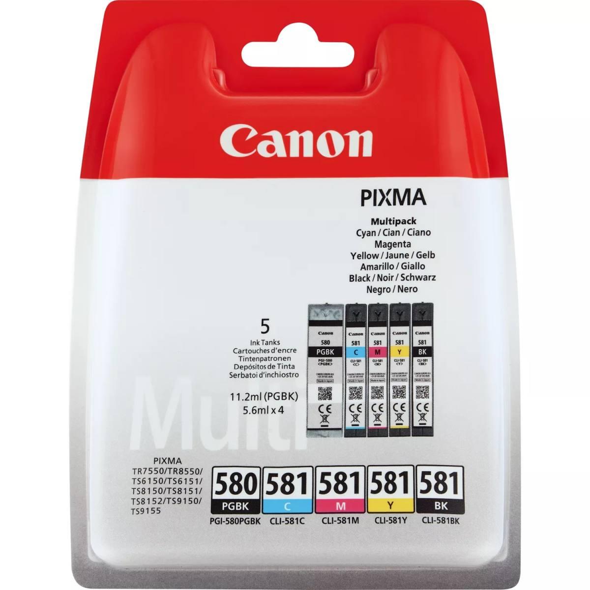 Multipack Originale da 5 pz (PGI-580, CLI-581, 2078C005) CANON TS6150