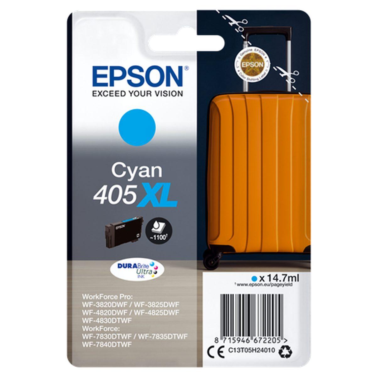 Cartuccia Originale (C13T05H24010, 405XL) EPSON WF-3820DWF (1,1K) CIANO