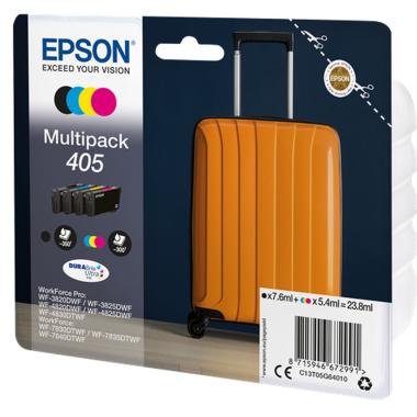 KIT da 4 Cartucce Originale Epson (C13T05G64010, 405) WF-3820DWF