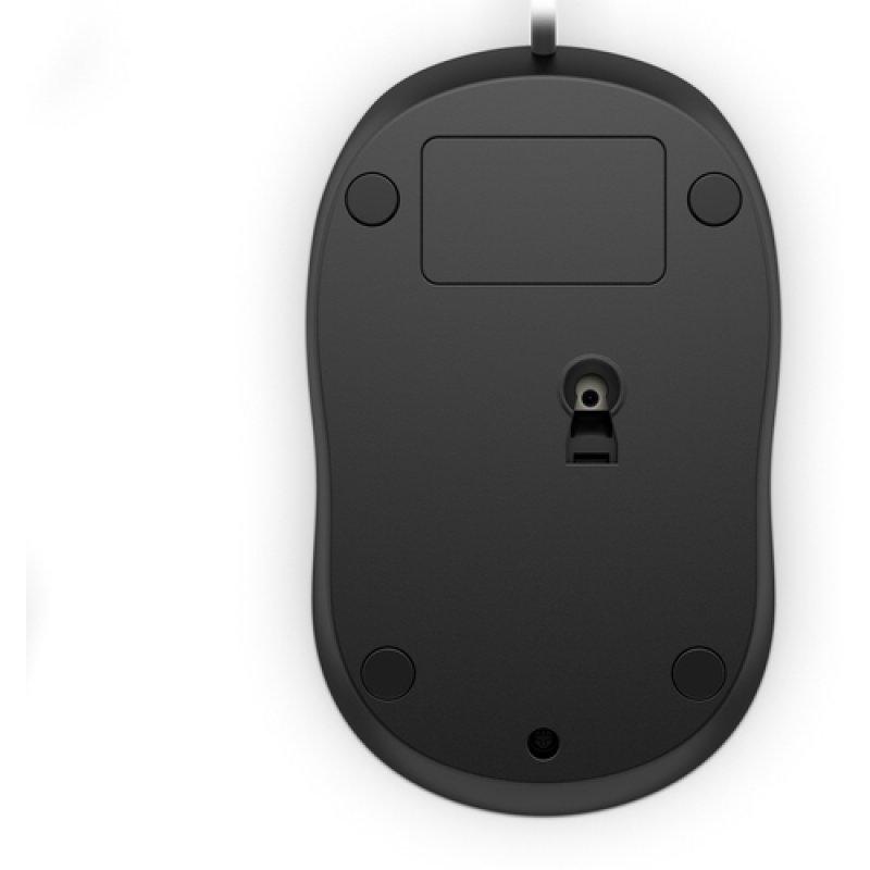 Mouse USB HP 1000 1200 dpi - 3 pulsanti - Uso ambidestro - Cavo da 1,50 m - Colore nero