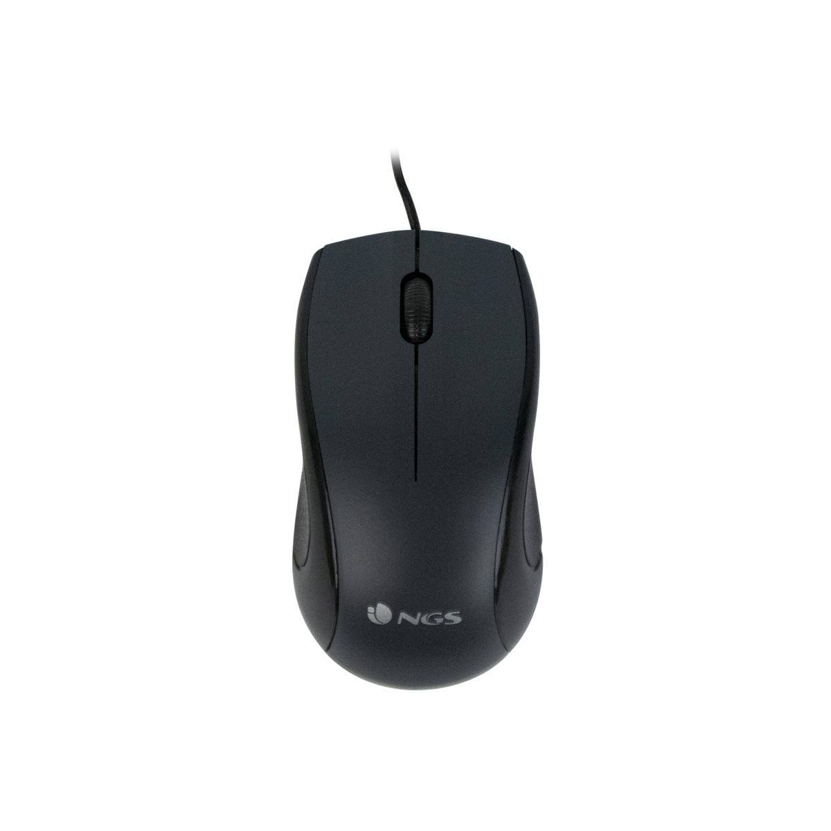 NGS Mist USB Mouse 1000dpi - 3 pulsanti - Uso ambidestro - Colore nero
