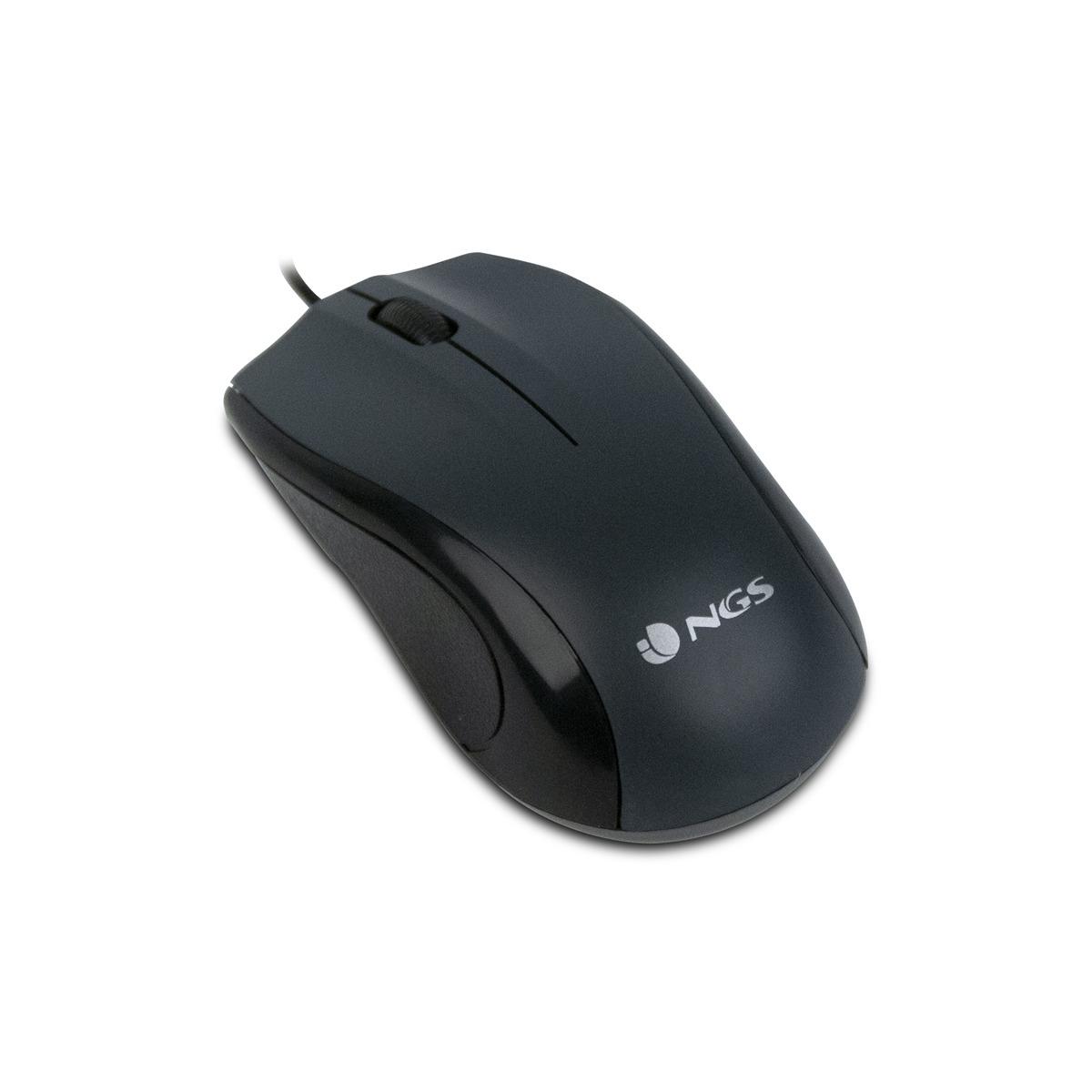 NGS Mist USB Mouse 1000dpi - 3 pulsanti - Uso ambidestro - Colore nero
