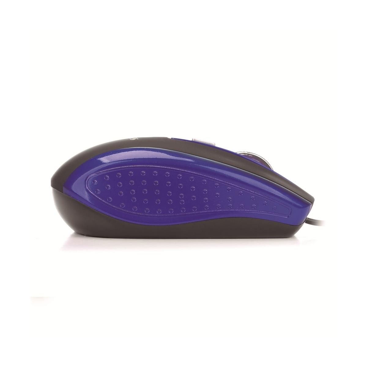 NGS Tick Mouse USB 1600 dpi - 5 pulsanti - Uso destro - Colore blu/nero