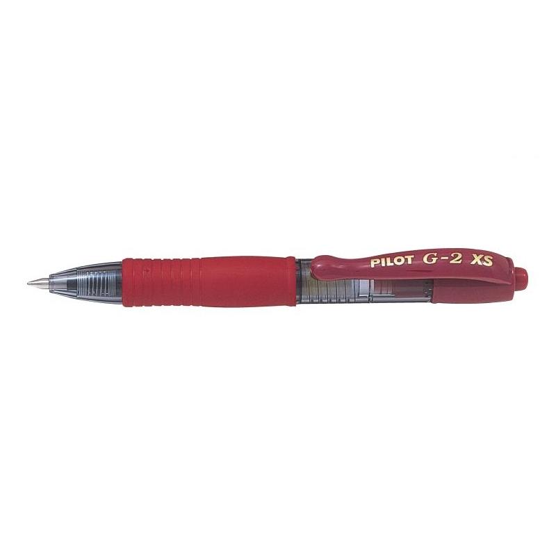 Penna gel a scatto Pilot G2 Pixie XS - Punta rotonda da 0,7 mm - ROSSO SCURO