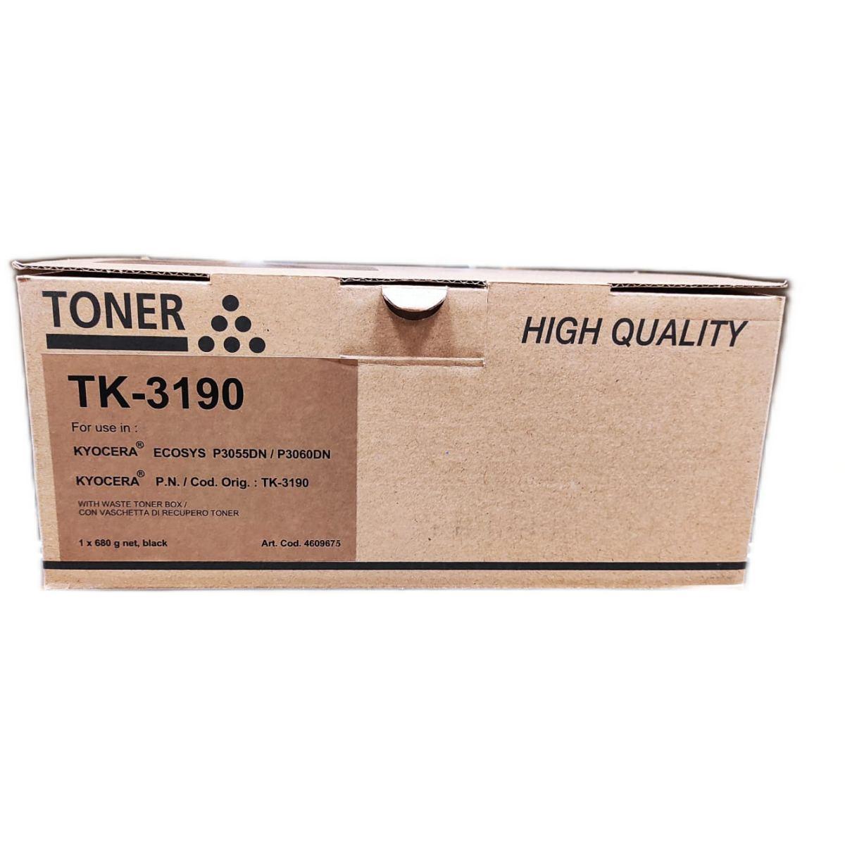 Toner Rigenerato (TK-3190, 1T02T60NL0) per KYOCERA ECOSYS P3055dn (25,5K) con chip