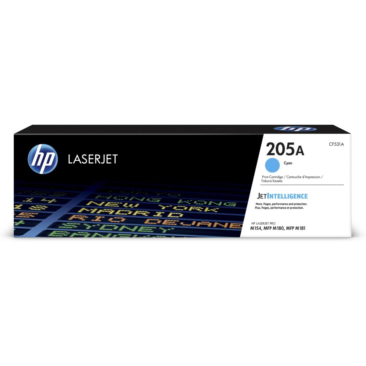 Toner Originale (CF531A, 205A) HP Color LaserJet Pro MFP M180n (0,9K) CIANO