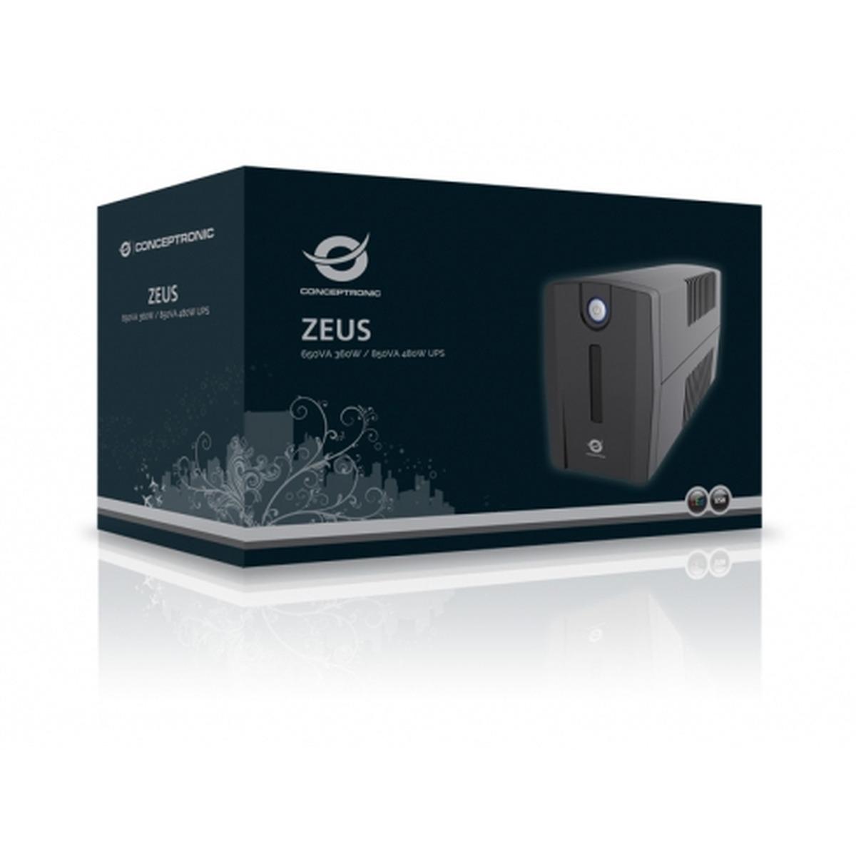 GRUPPO DI CONTINUITA' UPS Conceptronic Zeus UPS 650VA 360W UPS - Batteria 12V / 7Ah - 2 Spine Schuko