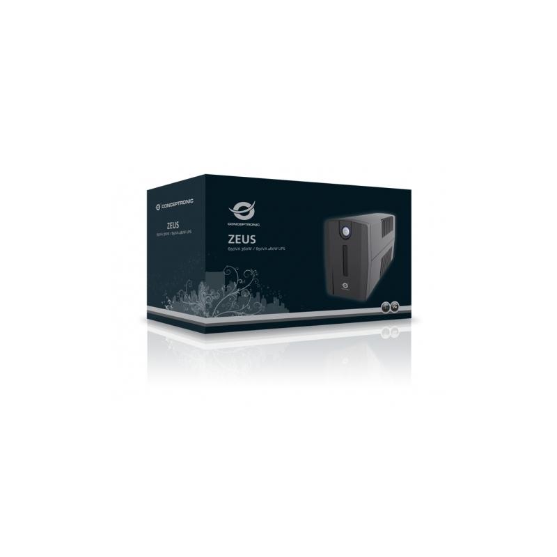GRUPPO DI CONTINUITA' Conceptronic Zeus UPS 1200VA 720W - 2 batterie 12V / 7Ah - 6 spine IEC