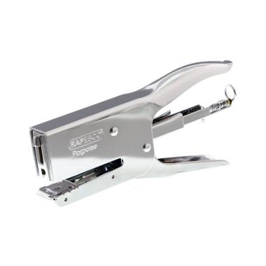 Cucitrice a pinza in metallo Rapesco Porpoise - Fino a 20 fogli - Graffette da 26/6-8 mm, 24/6-8 mm - Pinzatura chiusa