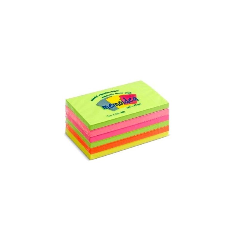 Post-it MEMOIDEA 127x76mm colori neon assortiti - 6 blocchi da 100