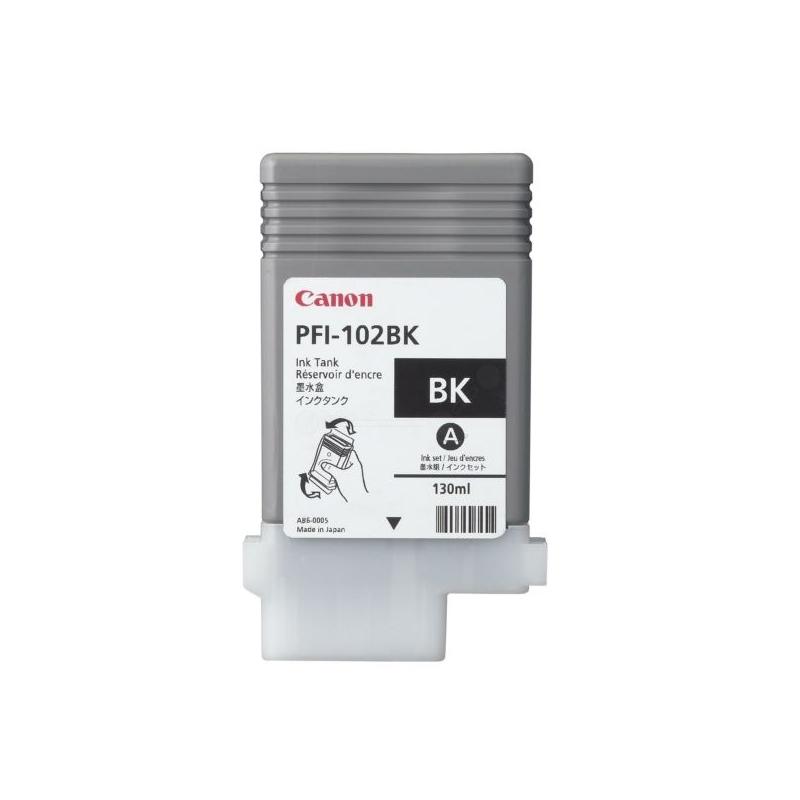 Cartuccia Plotter Originale (PFI-102BK, 0895B001) Canon iPF500, iPF600 (130ml) NERO