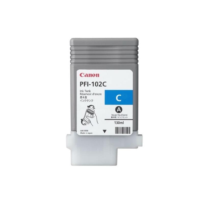 Cartuccia Plotter Originale (PFI-102C, 089B001) Canon iPF500, iPF600 (130ml) ciano
