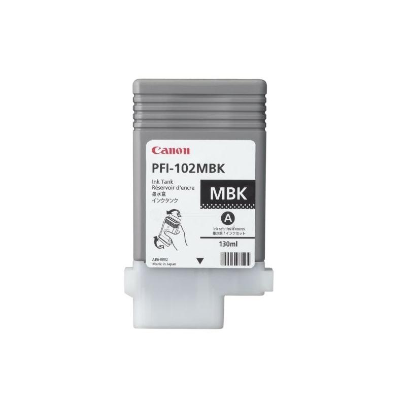 Cartuccia Plotter Originale (PFI-102MBK, 0894B001) Canon iPF500, iPF600 (130ml) NERO OPACO