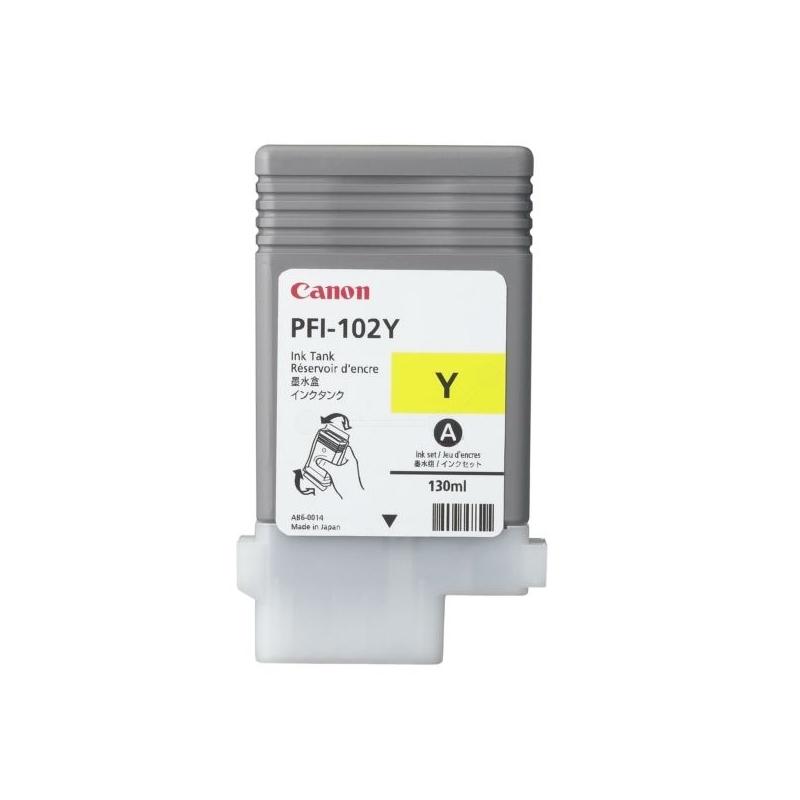 Cartuccia Plotter Originale (PFI-102Y, 0898B001) Canon iPF500, iPF600 (130ml) GIALLO