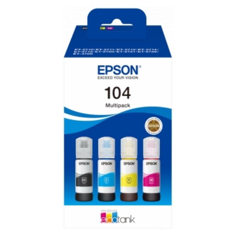 Multipack Inchiostro Originale 104 (C13T00P640) EPSON ECOTANK ET-2710