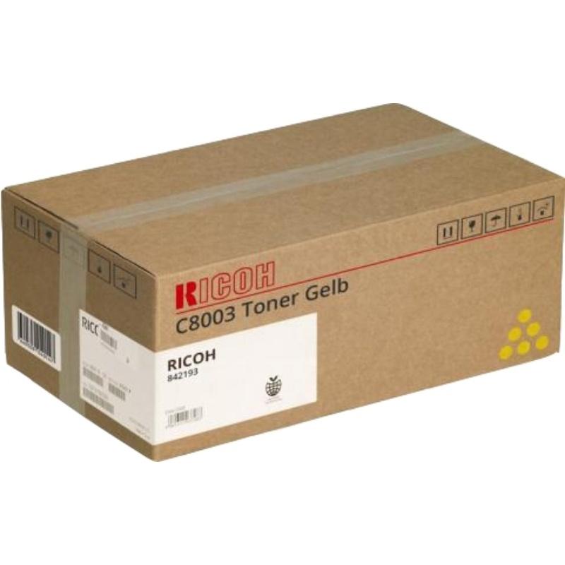 Toner Originale (842193, C8003Y) Ricoh Aficio MP C6503 SP (27K) GIALLO
