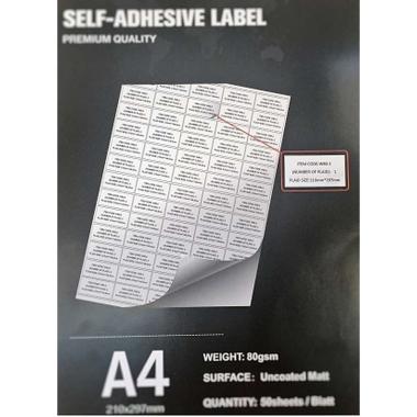 CARTA ADESIVA A4/80gr F.to etichettea 105x148cm (50fg)