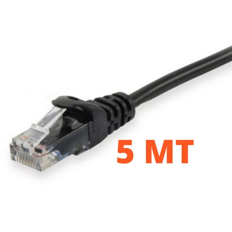 CAVO di rete RJ45 Cat.6 tubo flessibile 5mt - nero
