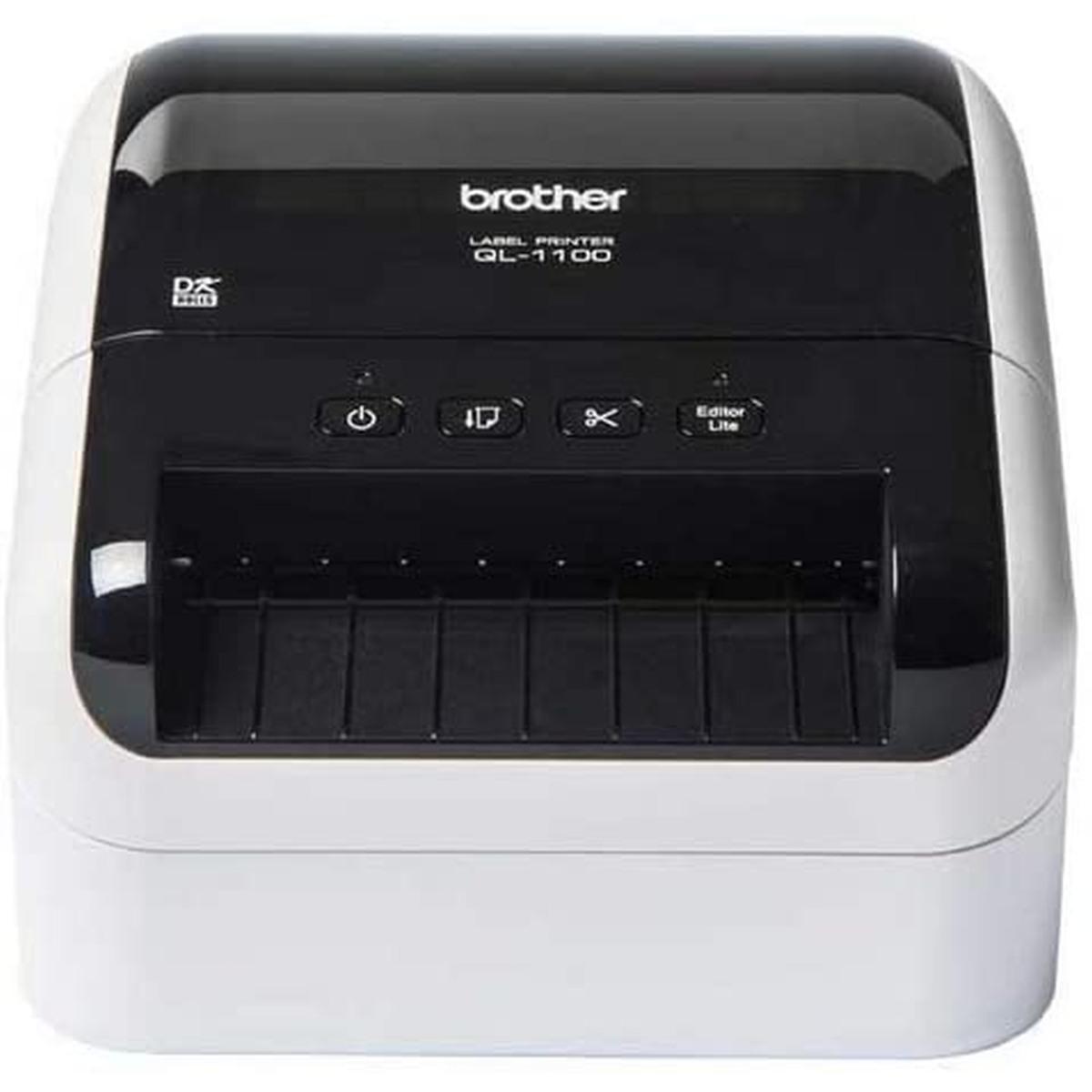 Stampante termica professionale per etichette Brother QL1100C - Larghezza fino a 103 mm - 69 ppm - 300x300 dpi - Taglierina automatica