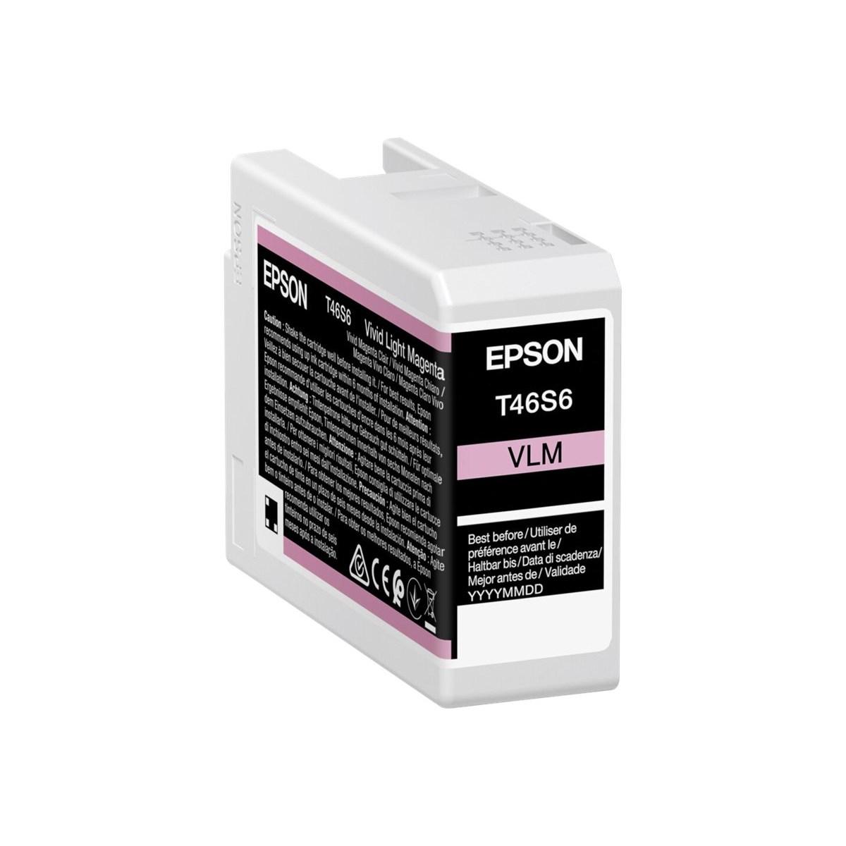 Cartuccia Originale (T46S6, C13T46S600) EPSON SureColor SC-P700 (25ml) MAGENTA CHIARO VIVID
