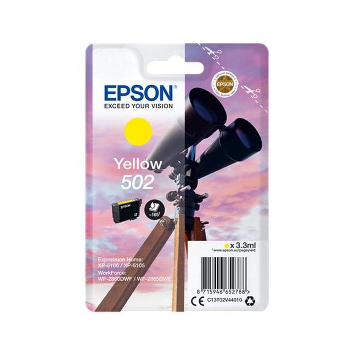 Cartuccia Originale (C13T02V44010, 502) EPSON WF-2860DWF (0,165K) GIALLO