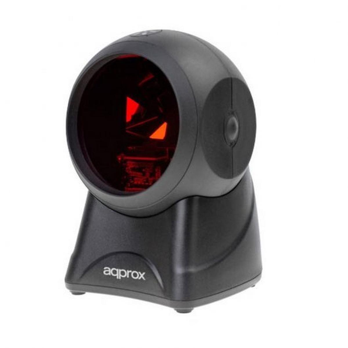 Lettore di codici a barre APPROX omnidirezionale da tavolo - Indicatore LED - Trigger manuale e automatico