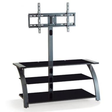 Mobiletto con Porta TV 30"-63" Approx - 3 Ripiani in Vetro Temperato - Peso Max 60Kg - VESA 600X400mm