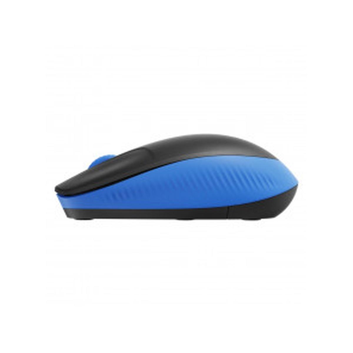 Logitech M190 Mouse Wireless USB Full Size 1000 dpi - 3 pulsanti - Grandi dimensioni - Uso ambidestro - Colore nero / blu