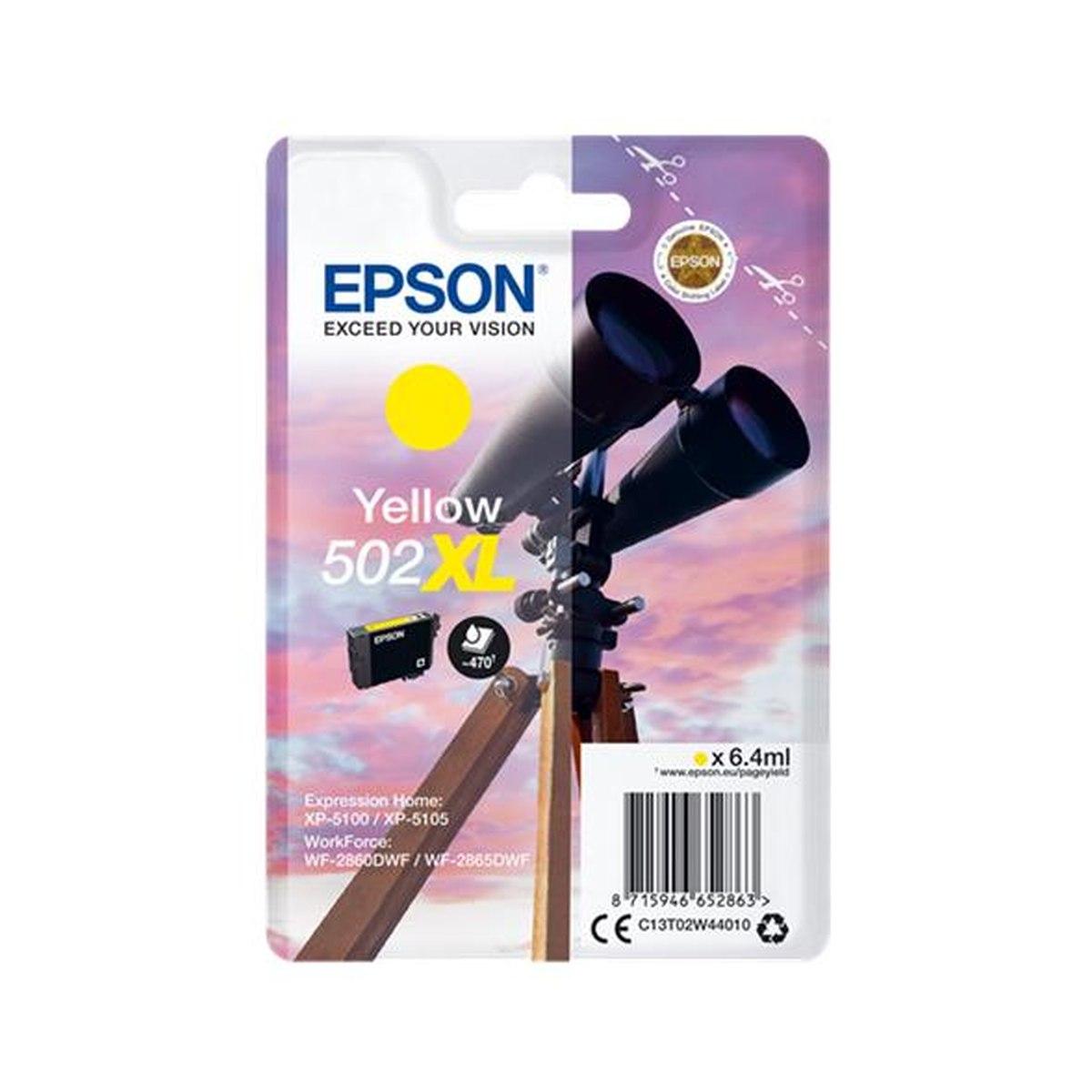 Cartuccia Originale (C13T02W44010, 502XL) EPSON WF-2860DWF (0,470K) GIALLO XL